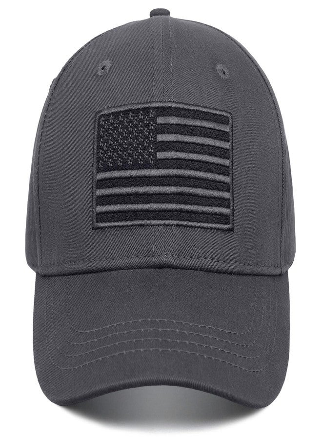 MixYoke American Flag Baseball Cap for Men Women, Tactical-Inspired Patriotic Design with USA Flag Embroidery & Adjustable Fit Dark Grey - Image 5